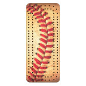 Vintage baseball ball cribbage board (Front Vertical)