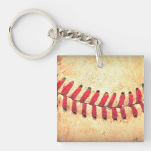 Vintage baseball ball keychain