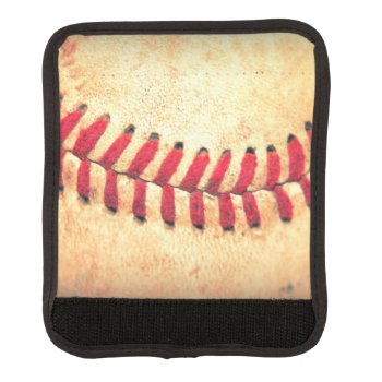 Vintage Baseball Ball Luggage Handle Wrap by jahwil at Zazzle