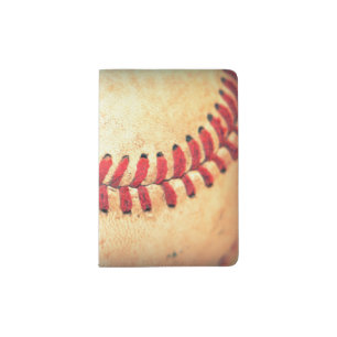 Vintage baseball ball passport holder