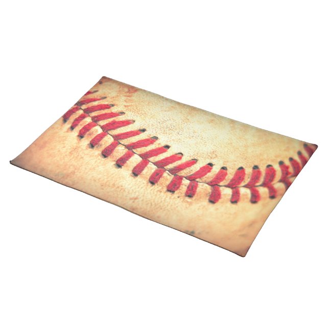 Vintage baseball ball placemat (On Table)