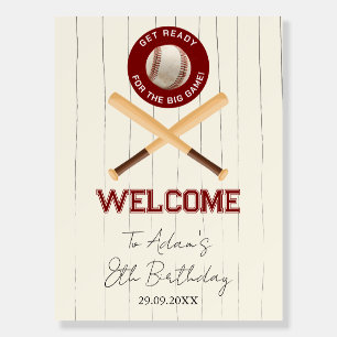 Vintage Baseball Birthday Celebration Foam Board