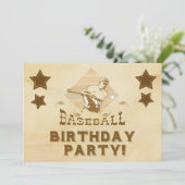 Vintage Baseball Birthday Invitation (Standing Front)