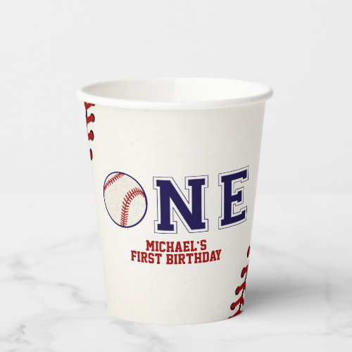 Vintage Baseball Birthday Paper Cup