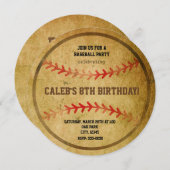 Vintage Baseball Birthday Party Sports Invitation (Front/Back)