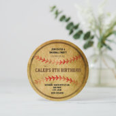 Vintage Baseball Birthday Party Sports Invitation (Standing Front)