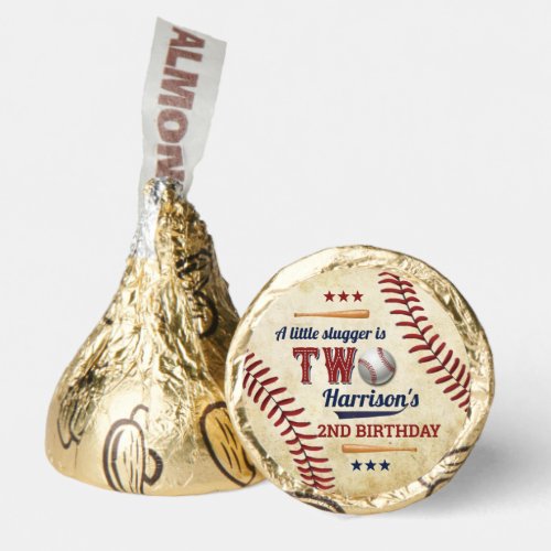 Vintage Baseball Boys 2nd Birthday Hersheys Kisses