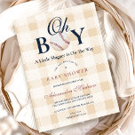 Vintage Baseball Boys Baby Shower Invitation<br><div class="desc">Celebrate your little slugger's arrival in style with our Vintage Baseball Boys Baby Shower Invitation! Designed with classic baseball charm and timeless elegance,  this invitation sets the tone for an unforgettable sports-themed celebration.</div>