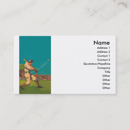 Customizable Vintage Baseball Business Card Templates