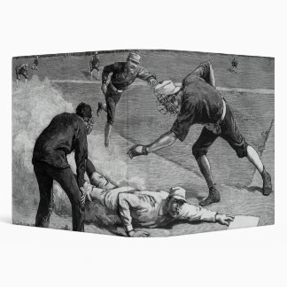 Vintage Baseball by Thure De Thulstrup, 1885 3 Ring Binder