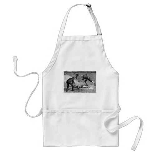 Vintage Baseball by Thure De Thulstrup 1885 Adult Apron