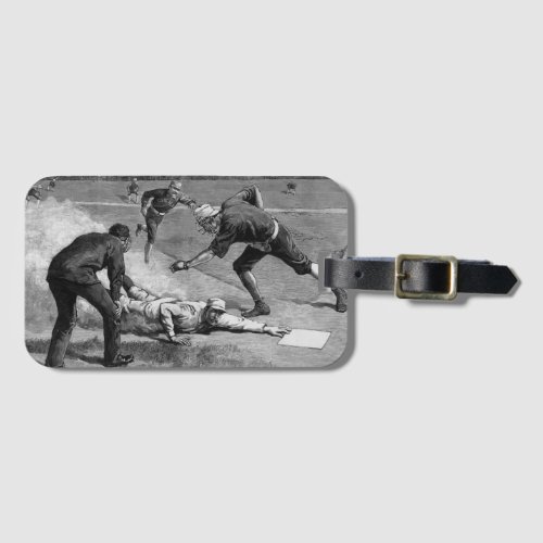 Vintage Baseball by Thure De Thulstrup 1885 Luggage Tag