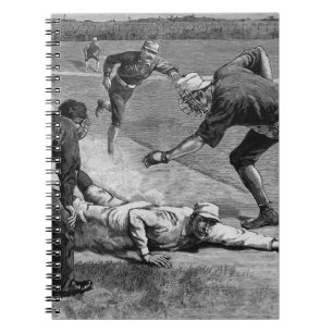 Vintage Baseball by Thure De Thulstrup, 1885 Notebook