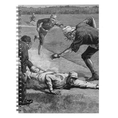Vintage Baseball by Thure De Thulstrup 1885 Notebook