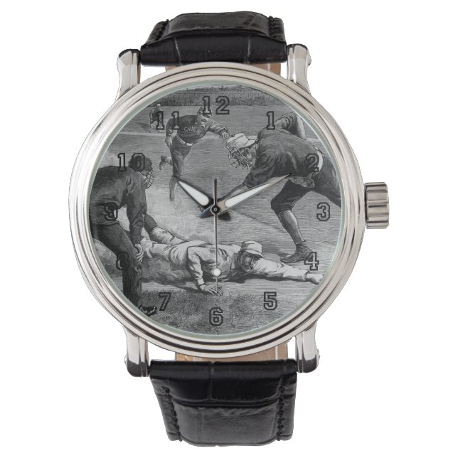 Vintage Baseball by Thure De Thulstrup, 1885 Watch (Front)