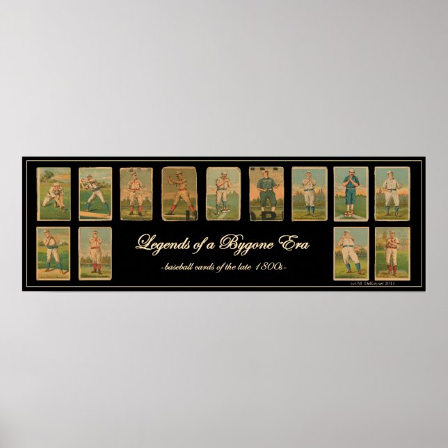 Vintage Baseball Card Antique Poster (Front)