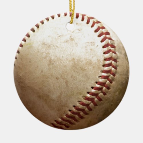 Vintage Baseball Ceramic Ornament