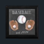 Vintage Baseball Chalkboard Design Gift Box<br><div class="desc">Vintage Baseball Chalkboard Design. Artist: Naomi McCavitt. Image ID: 106364GG.</div>