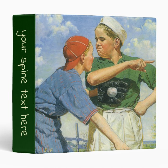 Vintage Baseball, Children, Boys Playing Sports Binder (Front/Spine)