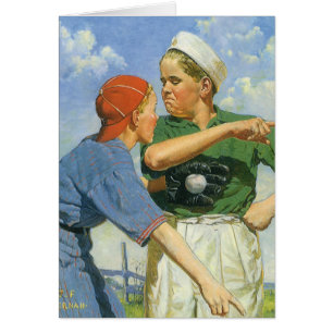 Vintage Baseball, Children, Boys Playing Sports Cards