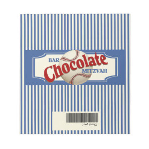 Vintage Baseball Chocolate Bar Wrapper Notepad