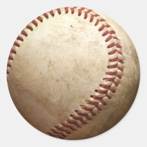 Vintage Baseball Classic Round Sticker