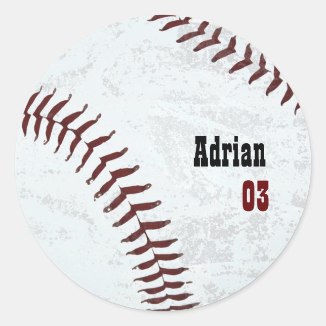 vintage baseball classic round sticker (Front)