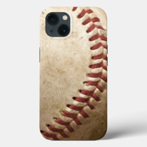 Vintage Baseball Close_up iPhone 13 Case