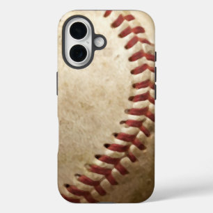 Vintage Baseball Close-up iPhone 16 Case