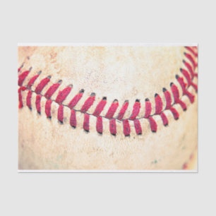 Vintage Baseball Close Up Photo Tissue Paper