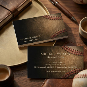 Vintage Baseball Coach   Sports Coach Professional Business Card