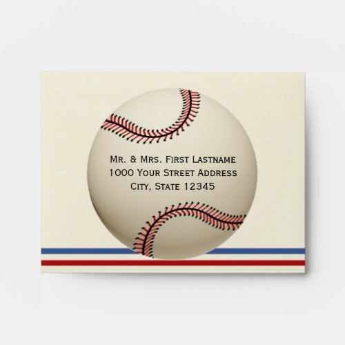 Vintage Baseball Custom Envelope