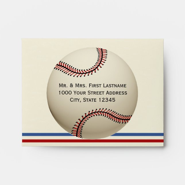 Vintage Baseball Custom Envelope (Front)