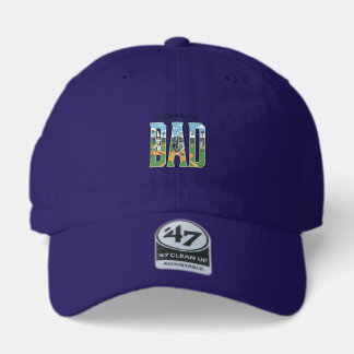 Vintage Baseball Dad Engraved Letter Shirt Design_ 47 Brand Hat