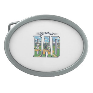 Vintage Baseball Dad Engraved Letter Shirt Design_ Belt Buckle