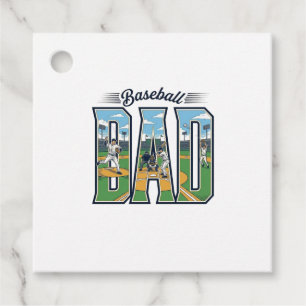 Vintage Baseball Dad Engraved Letter Shirt Design_ Favor Tags