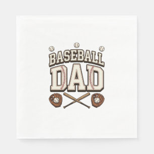 Vintage Baseball Dad Father’s Day Napkins