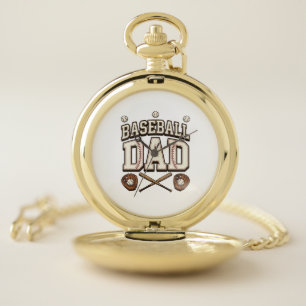 Vintage Baseball Dad Father’s Day Pocket Watch