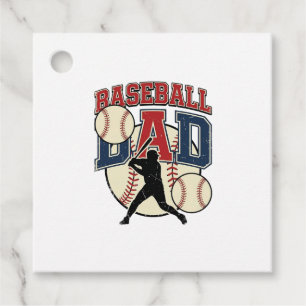Vintage Baseball Dad Shirt Design_1 Favor Tags