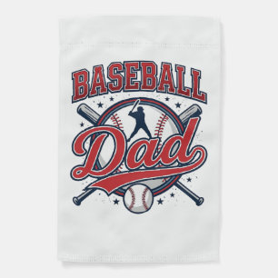 Vintage Baseball Dad Shirt Design_1 Garden Flag