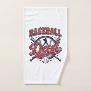 Vintage Baseball Dad Shirt Design_1 Hand Towel