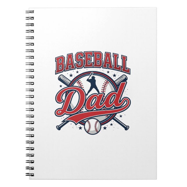 Vintage Baseball Dad Shirt Design_1 Notebook (Front)