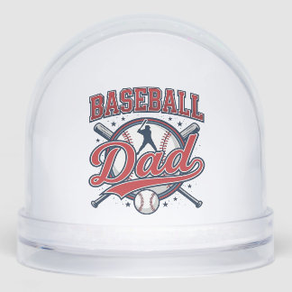 Vintage Baseball Dad Shirt Design_1 Snow Globe