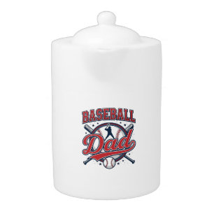 Vintage Baseball Dad Shirt Design_1 Teapot