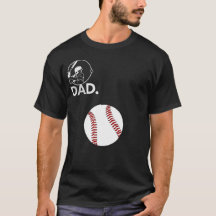 Vintage Baseball Dad T-Shirt with Large Red Stitch