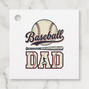 Vintage Baseball Dad Vector Shirt Design_1 Favor Tags