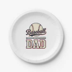 Vintage Baseball Dad Vector Shirt Design_1 Paper Plates