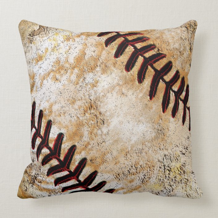 Vintage Baseball Decor For Guys Vintage Baseball Throw Pillow