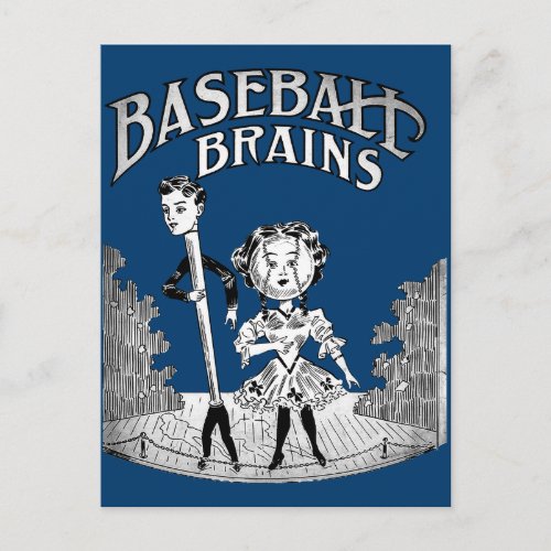 Vintage Baseball Design Postcard