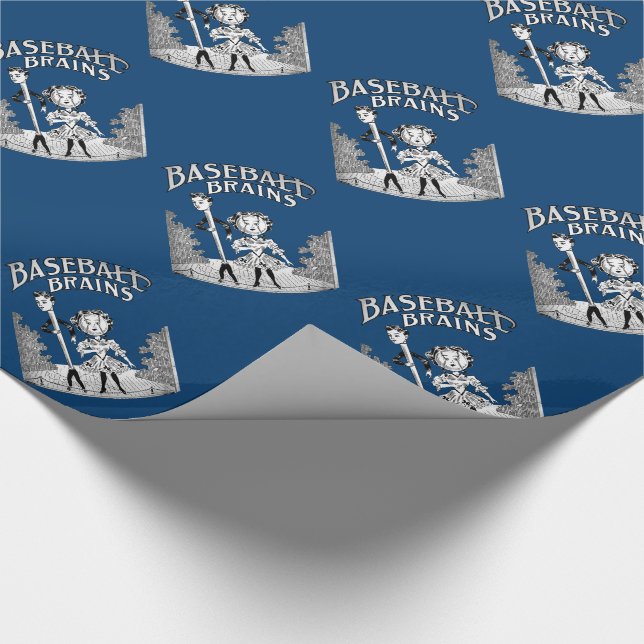 Vintage Baseball Design Wrapping Paper (Corner)